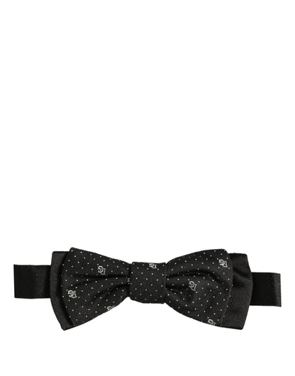 Dolce & Gabbana Men Black DG Polka Dot Adjustable Neck Papillon Bow Tie