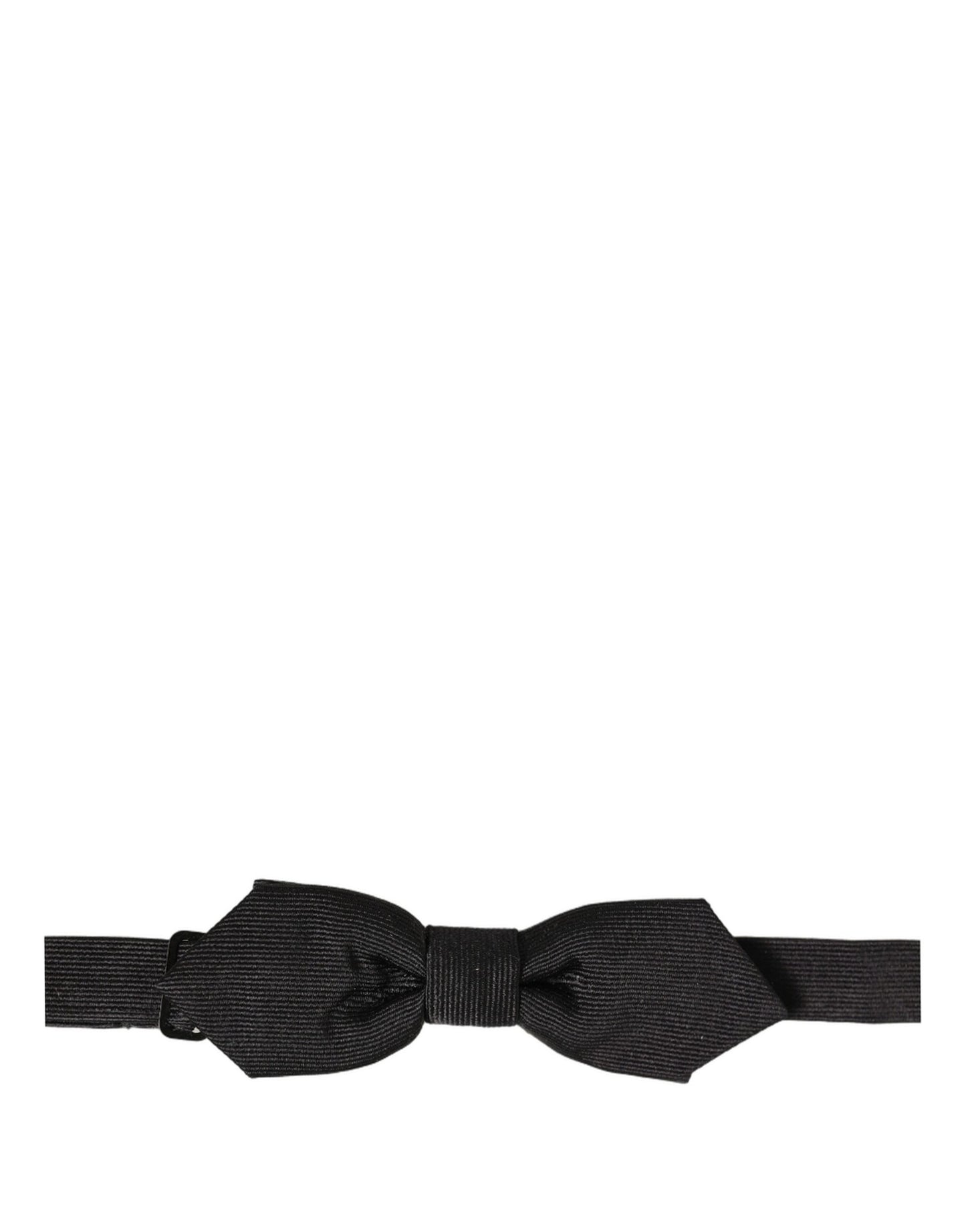 Dolce & Gabbana Men Black 100% Silk Adjustable Neck Papillon Bow Tie