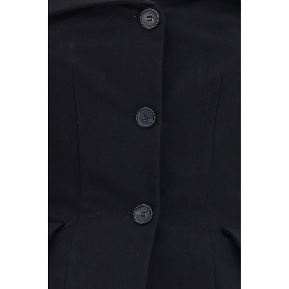 Vest by Magda Butrym for women in silk & cotton black features an on trend silhouette, showcasing a sophisticated and premium pockets & insulated for a truly on trend finish.