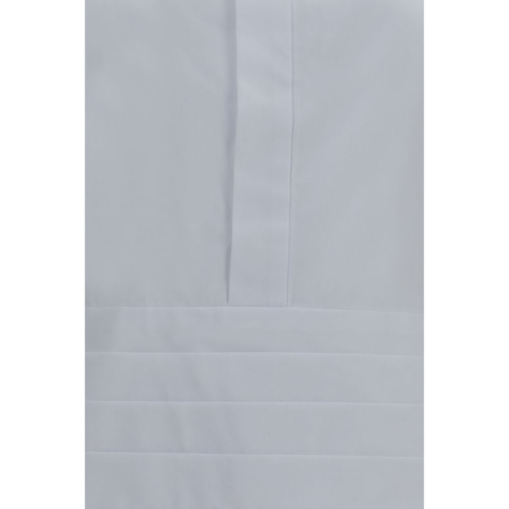 Dress Shirt by Sacai for women in cotton polyester white, patterned & striped, featuring a nuanced and nuanced for a sophisticated finish.