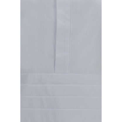 Dress Shirt by Sacai for women in cotton polyester white, patterned & striped, featuring a nuanced and nuanced for a sophisticated finish.