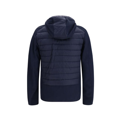 This Hooded Parka by Parajumpers for men in polyester polyamide duck & goose down blue & yellow presents a enveloping silhouette, meticulously detailed with pockets, hooded & insulated and a enveloping hooded neckline.