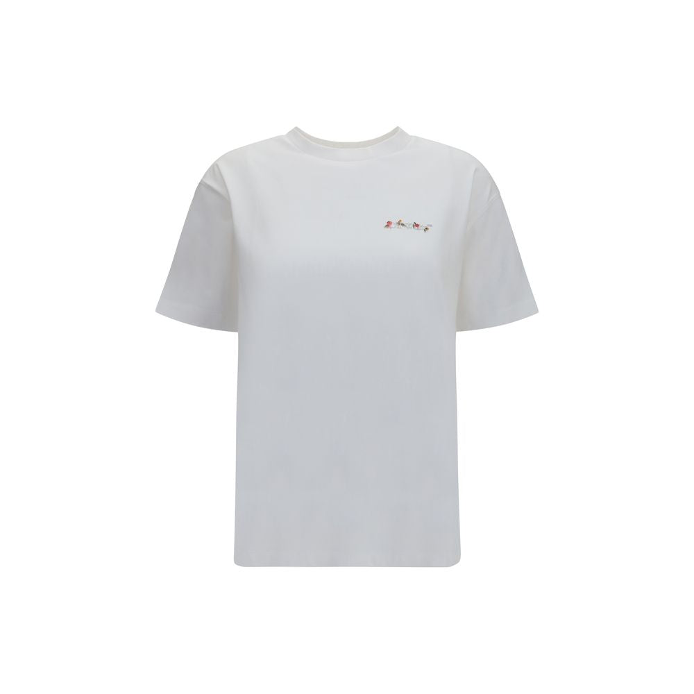 T-Shirt by Off-White for women in cotton white & floral features an edgy silhouette, meticulously detailed with a sophisticated short-sleeve and crew neckline for a truly edgy finish.