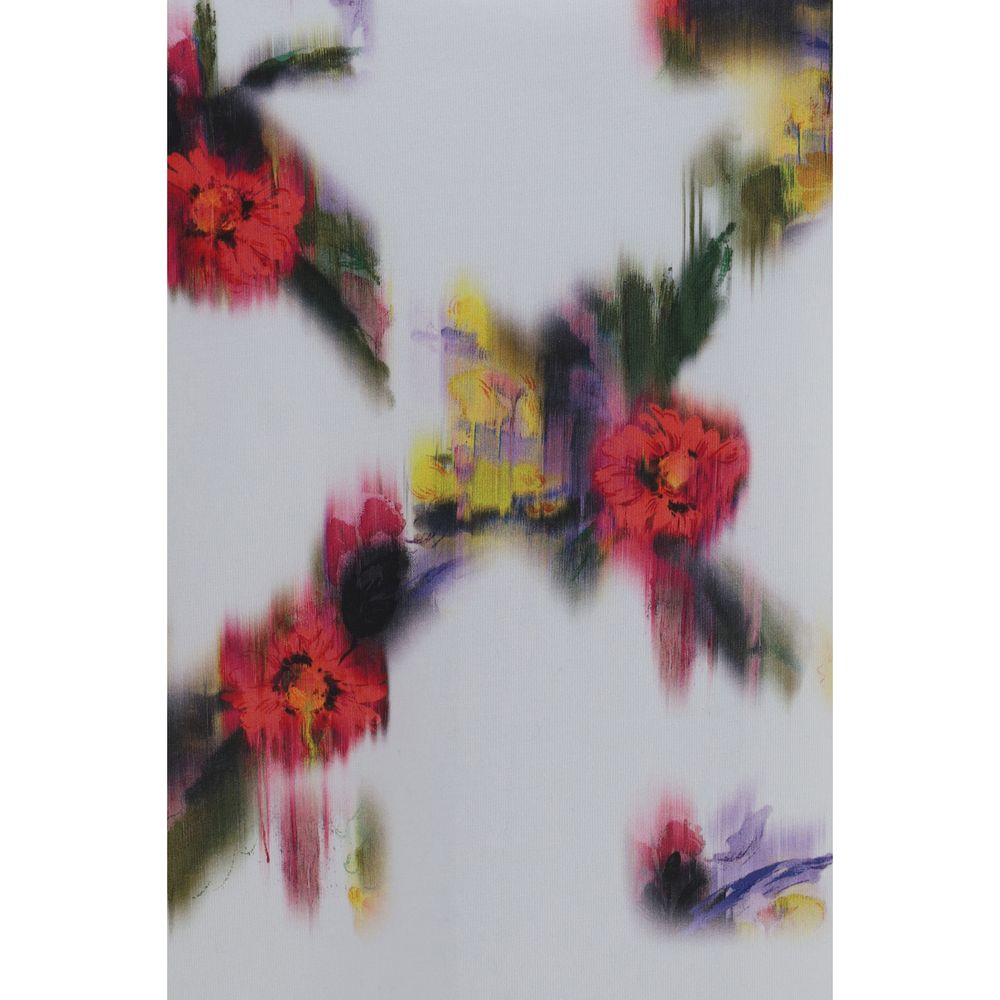 T-Shirt by Off-White for women in cotton white & floral features a plush silhouette, showcasing a sophisticated crew neckline and for a truly plush finish.