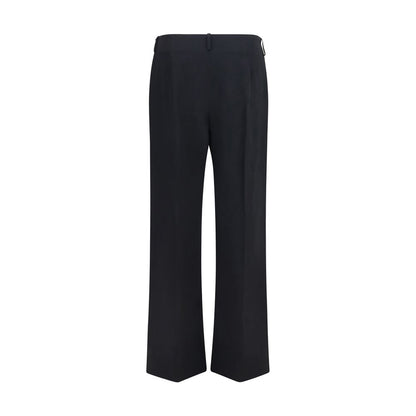 Casual Pants by Khaite for women in linen & polyester black presents a refined pantology silhouette, artfully defined by a refined pantology regular-fit, long, and a sophisticated .