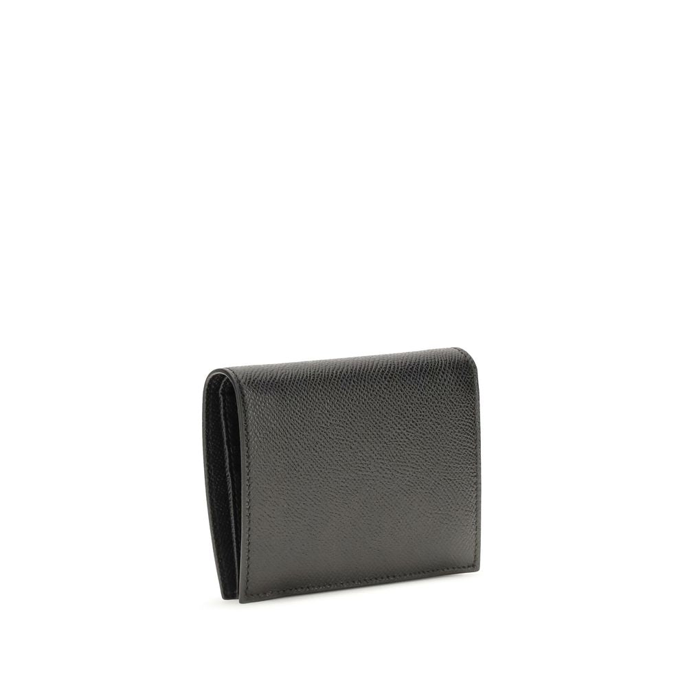 Cardholder Wallet by Ferragamo for women in bos taurus calf leather black & signature features a sleek silhouette, showcasing the sleek Gancini Bos Taurus Calf Leather Cardholder Wallet design with sophisticated card-organization coin-purse for a premium look.