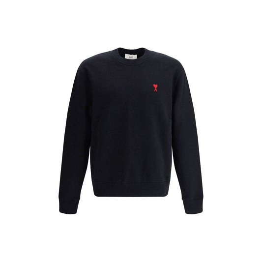 Sweatshirt by Ami Paris for men in cotton black features an magnificent silhouette, showcasing a sophisticated crew neckline and detail for a truly magnificent finish.