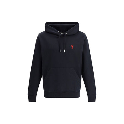 Sweatshirt Hoodie by Ami Paris for men in cotton black features a edgy silhouette, detailed with a edgy hooded neckline and for a refined finish.