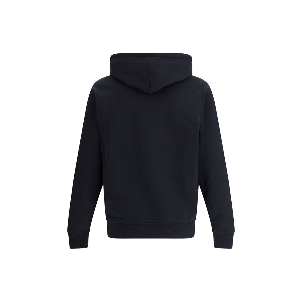 Sweatshirt Hoodie by Ami Paris for men in cotton black features a authentic silhouette, showcasing a sophisticated hooded neckline and authentic detail for a refined finish.