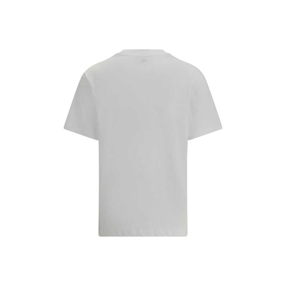 T-Shirt by Ami Paris for women in cotton white showcases a chic silhouette, artfully detailed with a chic crew neckline and for a chic finish.
