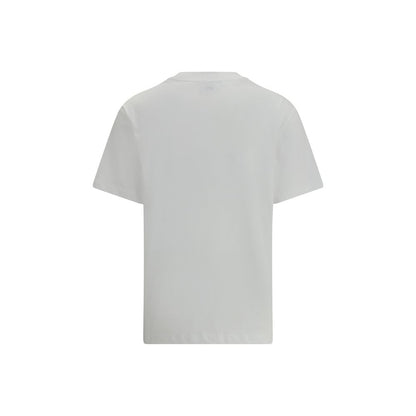 T-Shirt by Ami Paris for women in cotton white showcases a chic silhouette, artfully detailed with a chic crew neckline and for a chic finish.