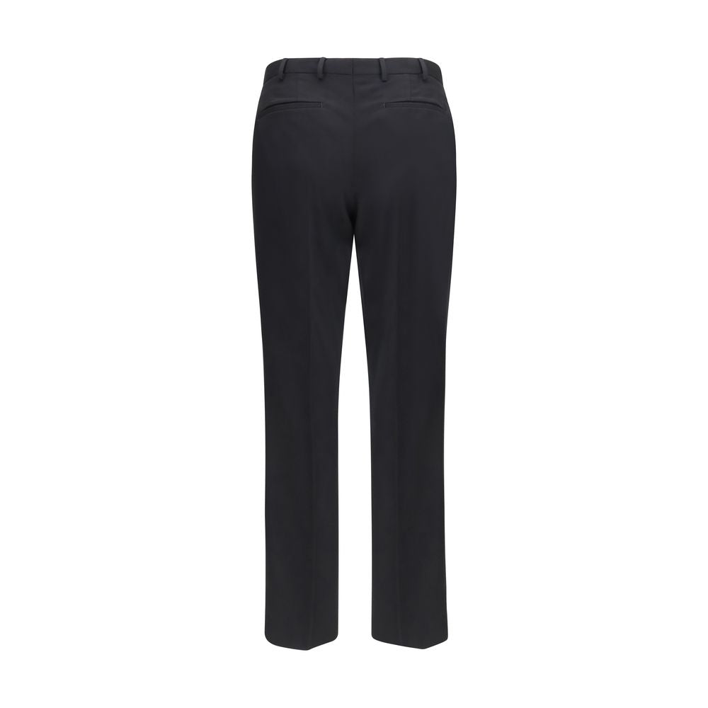 Casual Pants by PT Torino for men in wool black features an sartorial straight-leg, relaxed-fit & regular-fit and long with a cut for a sartorial finish.