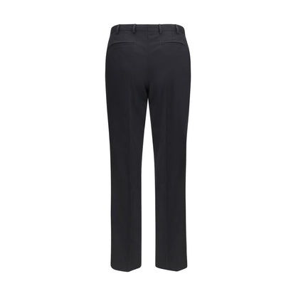 Casual Pants by PT Torino for men in wool black features an sartorial straight-leg, relaxed-fit & regular-fit and long with a cut for a sartorial finish.