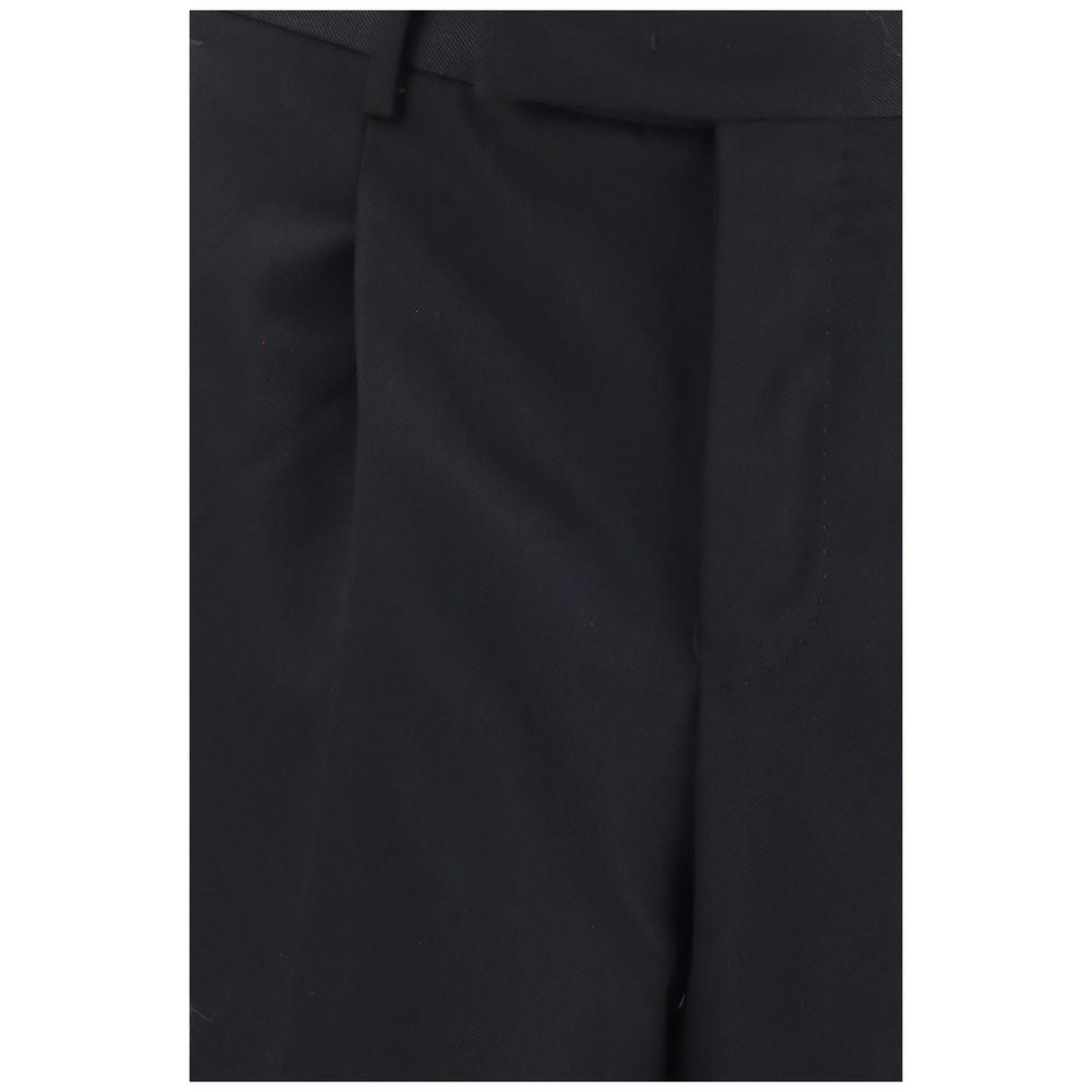 Casual Pants by PT Torino for men in wool black presents a refined pantology silhouette, artfully defined by a refined pantology straight-leg, relaxed-fit & regular-fit, long, and a sophisticated .