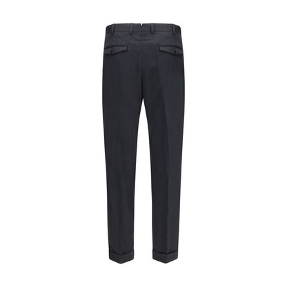 Casual Pants by PT Torino for men in cotton & wool gray features a refined silhouette with a refined straight, regular-fit & cigarette, defined by a and a refined long for a refined finish.