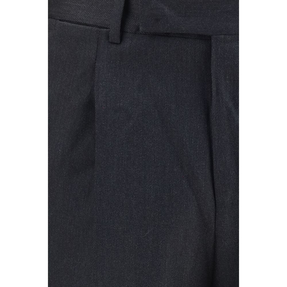 Casual Pants by PT Torino for men in cotton & wool gray presents a tailored silhouette, showcasing a tailored straight, regular-fit & cigarette and long cut with a refined for a truly tailored aesthetic.