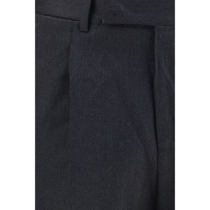 Casual Pants by PT Torino for men in cotton & wool gray presents a tailored silhouette, showcasing a tailored straight, regular-fit & cigarette and long cut with a refined for a truly tailored aesthetic.