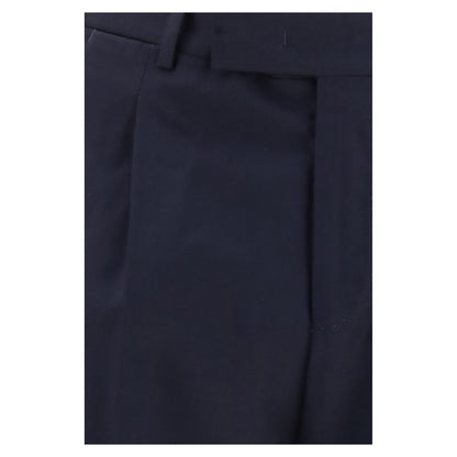 Casual Pants by PT Torino for men in cotton & wool blue features an sartorial straight, regular-fit & cigarette and long with a cut for a sartorial finish.