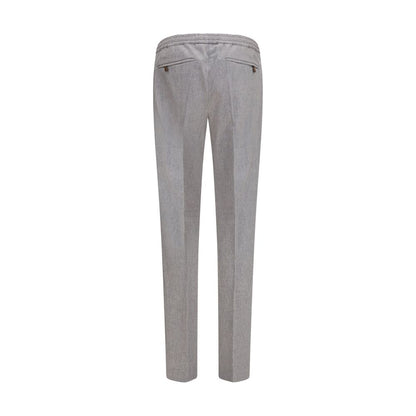 Casual Pants by PT Torino for men in wool & capra leather gray presents a refined pantology silhouette, artfully defined by a refined pantology straight-leg & regular-fit, long, and a sophisticated .