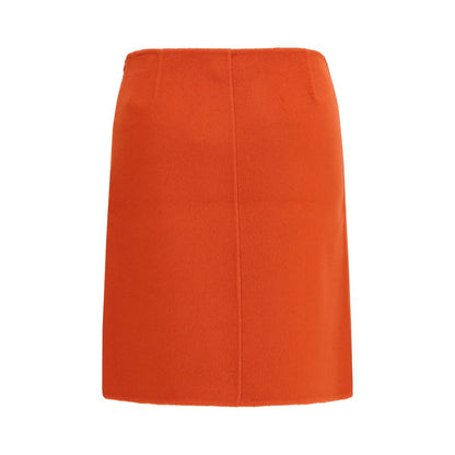 Skirt by P.A.R.O.S.H. for women in merino wool multicolor features a sublime silhouette, showcasing the sublime design of the Women's Straight Merino Wool Mini Skirt in a sophisticated mini.