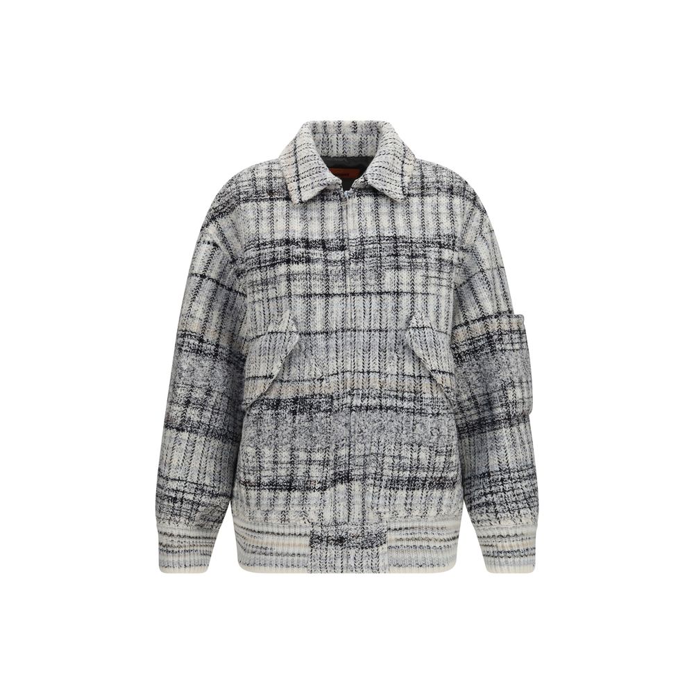 Bomber Jacket by Missoni for women in merino wool polyamide cotton & rayon multicolor & patterned presents a effortlessly chic silhouette, showcasing a sophisticated and premium pockets for a truly effortlessly chic finish.