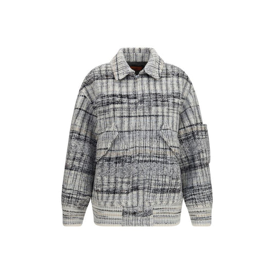 Bomber Jacket by Missoni for women in merino wool polyamide cotton & rayon multicolor & patterned presents a effortlessly chic silhouette, showcasing a sophisticated and premium pockets for a truly effortlessly chic finish.