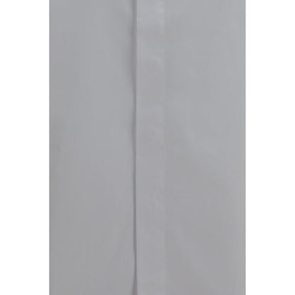 Dress Shirt by Giorgio Armani for men in cotton pearl & white features an architectural silhouette with a refined and elegant for a architectural look.