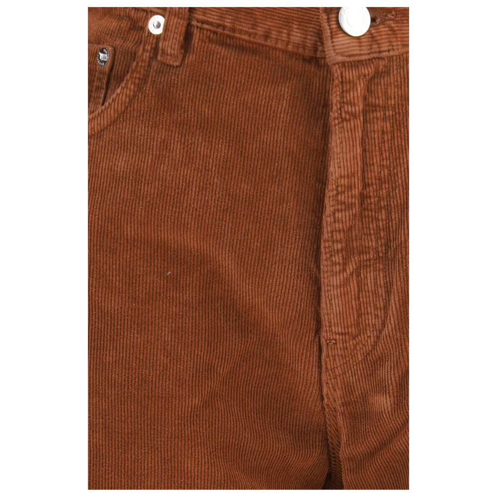 Casual Pants by Haikure for women in velvet cotton corduroy brown features a refined silhouette with a refined straight-leg & regular-fit, defined by a high rise and a refined long for a refined finish.