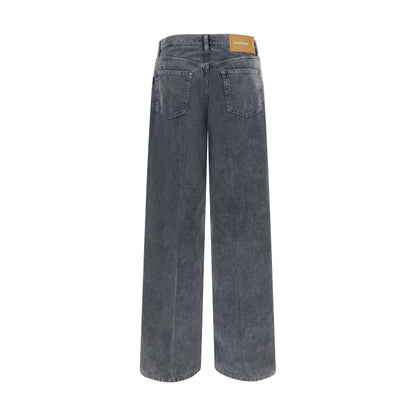 Casual Pants by Haikure for women in velvet cotton beige & gray features a polished silhouette with a polished relaxed-fit, regular-fit & wide, reaching a polished long and finished with a polished .