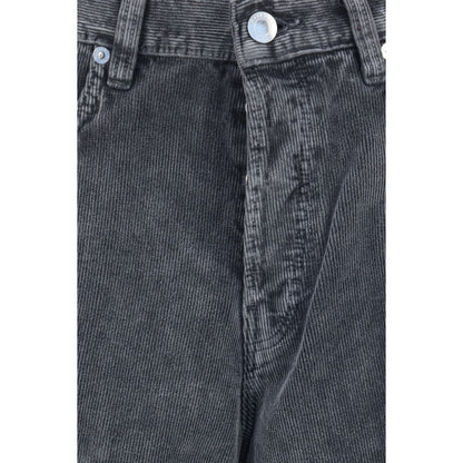Casual Pants by Haikure for women in velvet cotton beige & gray features a refined silhouette with a refined relaxed-fit, regular-fit & wide, defined by a and a refined long for a refined finish.