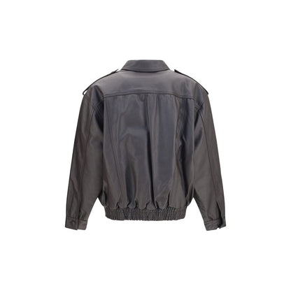 This Bomber Jacket by Blazé Milano for women in nappa lambskin leather & viscose black & signature exhibits a edgy silhouette, meticulously detailed with functional pockets and a edgy for a edgy finish.