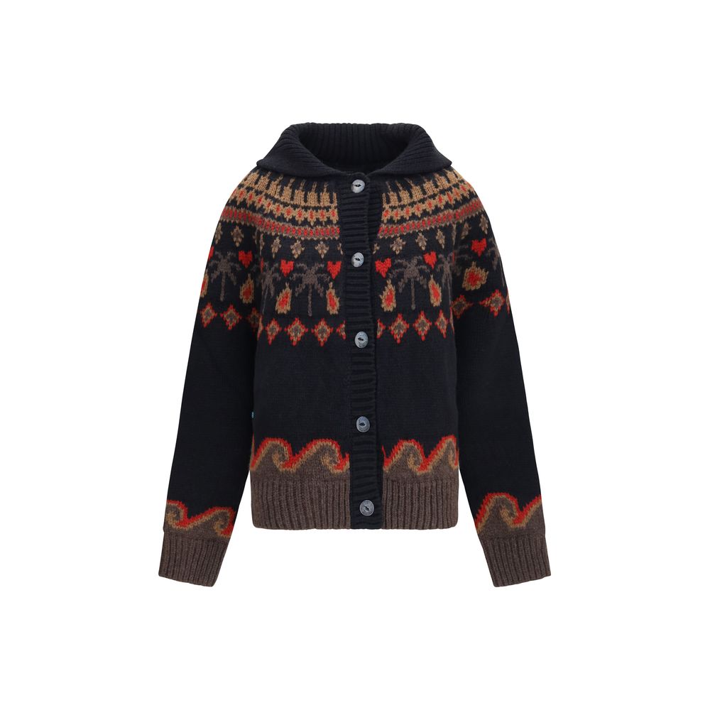 Cardigan by Alanui for women in virgin wool multicolor showcases a luxurious silhouette, meticulously detailed with a sophisticated and for a refined finish.