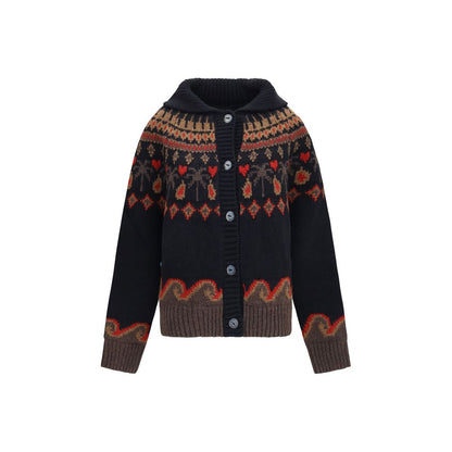 Cardigan by Alanui for women in virgin wool multicolor showcases a luxurious silhouette, meticulously detailed with a sophisticated and for a refined finish.