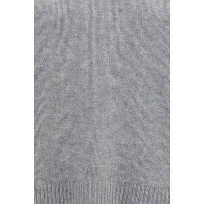 Sweatshirt by Fabiana Filippi for women in cashmere & capra leather gray & signature showcases a slouchy chic silhouette, artfully detailed with a slouchy chic and for a slouchy chic finish.