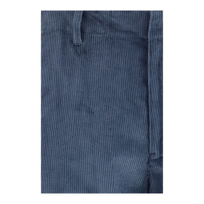 Casual Pants by Etro for men in stretch cotton corduroy blue, signature & monogram features a refined silhouette with a refined regular-fit, defined by a and a refined long for a refined finish.
