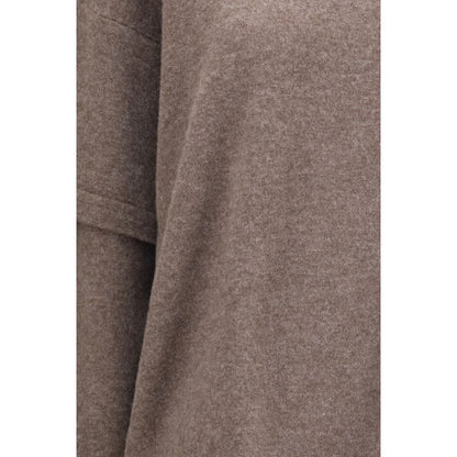 Sweatshirt by Darkpark for women in cashmere wool & capra leather brown features an provocated silhouette, detailed with a provocated and a refined for a sophisticated aesthetic.