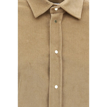 Shirt by Darkpark for women in cotton denim corduroy beige presents a discerning silhouette, showcasing a sophisticated and for a truly discerning finish.