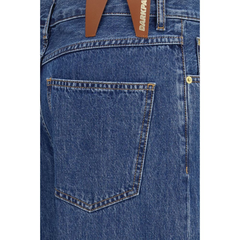 Jeans by Darkpark for women in denim cotton blue features a refined silhouette with a refined straight, relaxed-fit, regular-fit & wide, defined by a and a refined long for a refined finish.