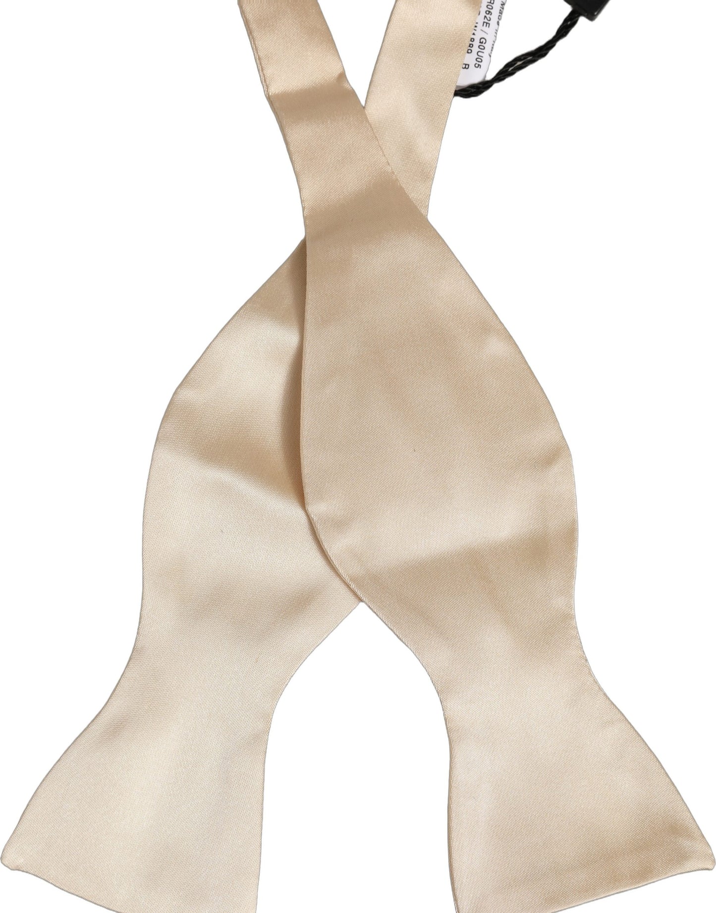 Dolce & Gabbana Men Beige 100% Silk Adjustable Neck Papillon Bow Tie