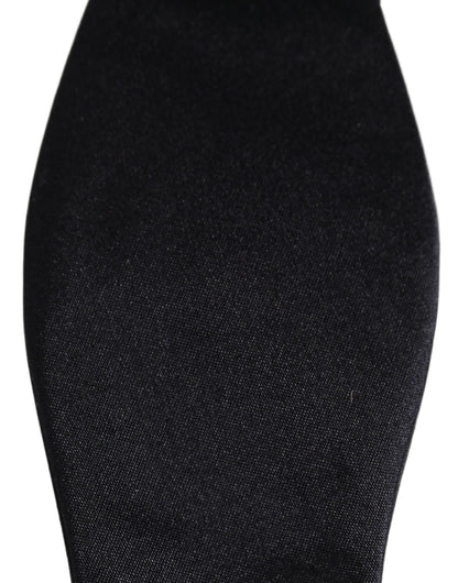 Dolce & Gabbana Men Black 100% Silk Adjustable Neck Papillon Bow Tie