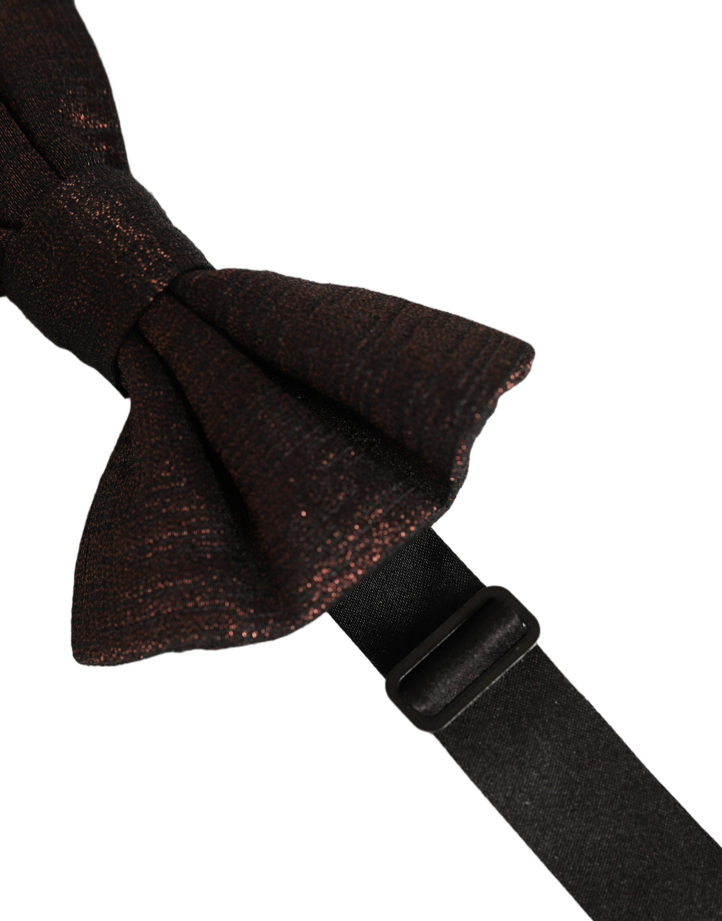 Dolce & Gabbana Men Brown 100% Silk Adjustable Neck Papillon Bow Tie