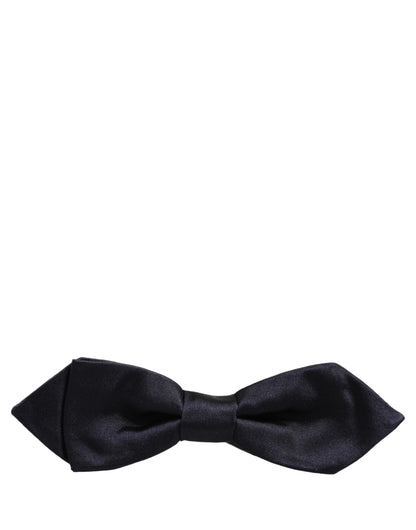 Dolce & Gabbana Men Dark Blue 100% Silk Adjustable Neck Papillon Bow Tie