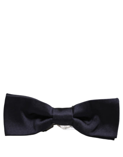 Dolce & Gabbana Men Dark Blue 100% Silk Adjustable Neck Papillon Bow Tie