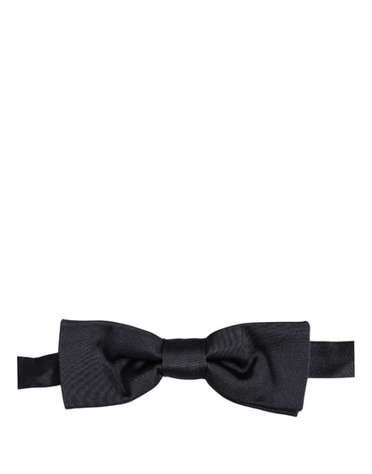 Dolce & Gabbana Men Dark Blue 100% Silk Adjustable Neck Papillon Bow Tie