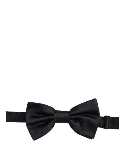 Dolce & Gabbana Men Black 100% Silk Adjustable Neck Papillon Bow Tie