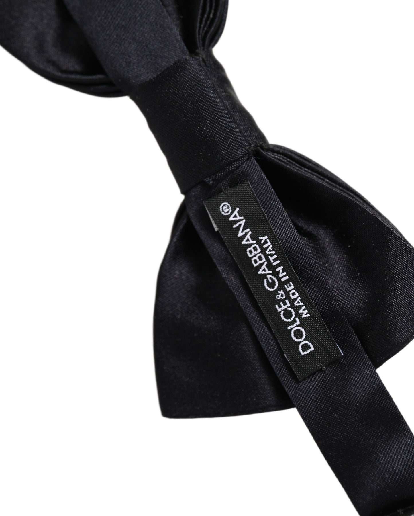 Dolce & Gabbana Men Black 100% Silk Adjustable Neck Papillon Bow Tie