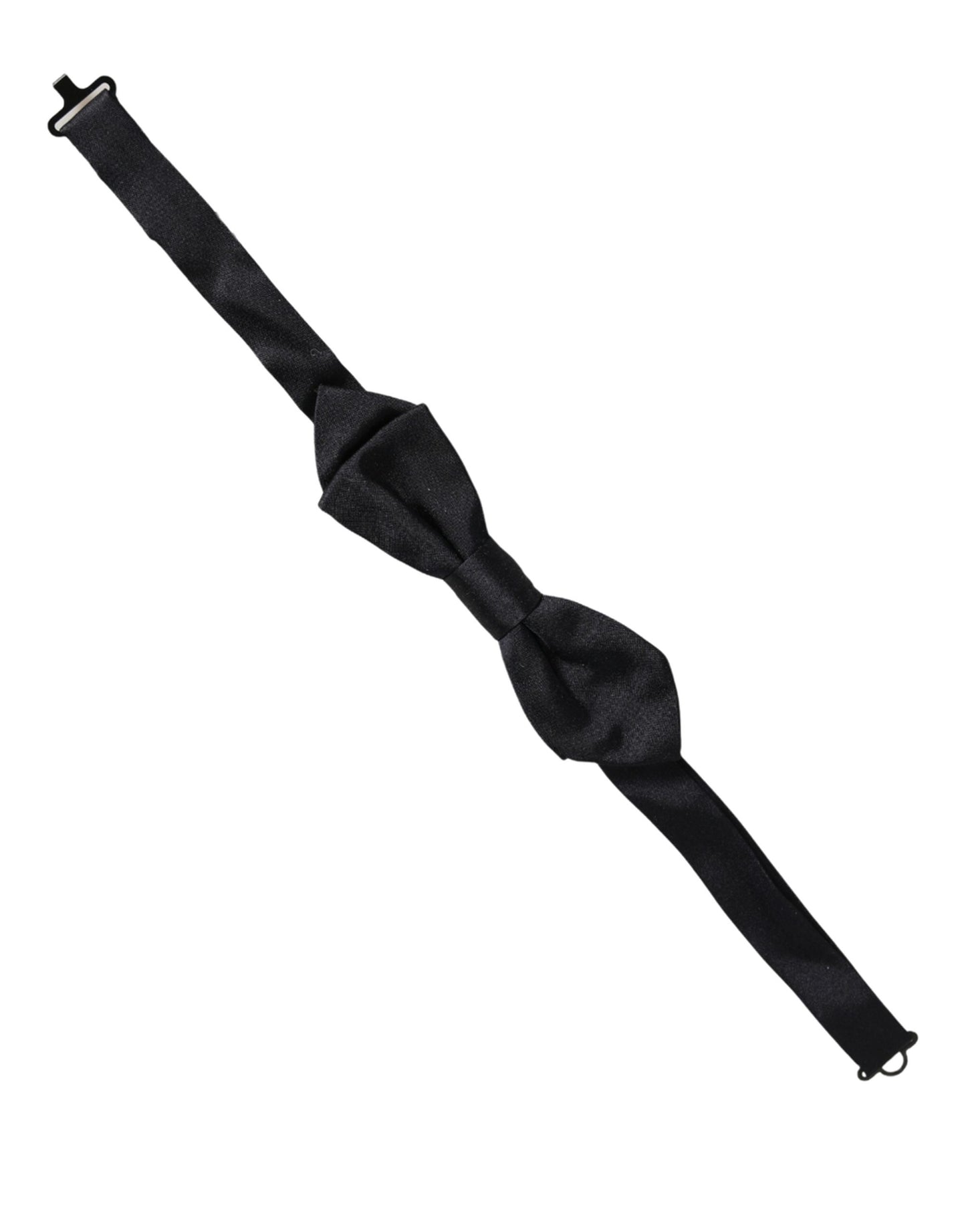 Dolce & Gabbana Men Black 100% Silk Adjustable Neck Papillon Bow Tie