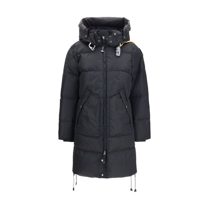 Puffer Jacket by Parajumpers for women in nylon duck & goose down black & signature features a city-ready silhouette, detailed with pockets, hooded & insulated and a city-ready hooded high-collar neckline.