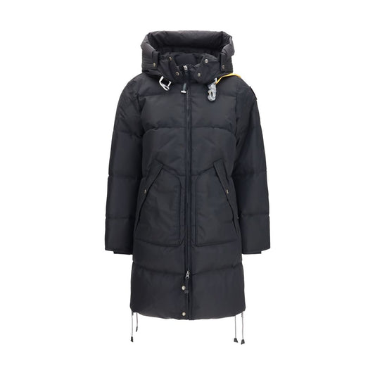 Puffer Jacket by Parajumpers for women in nylon duck & goose down black & signature features a city-ready silhouette, detailed with pockets, hooded & insulated and a city-ready hooded high-collar neckline.