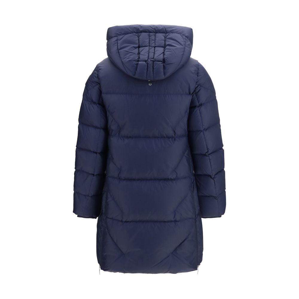 Hooded Puffer Jacket by Parajumpers for women in nylon duck & goose down blue features an on trend silhouette, showcasing refined pockets, hooded & insulated and a sophisticated hooded neckline for a truly on trend finish.